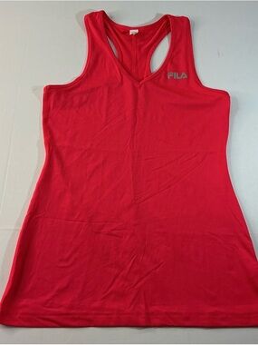 FILA Women's Hot Pink Racerback Tank Top